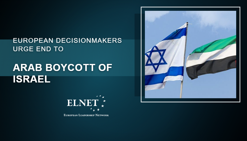 European decisionmakers to urge end to Arab boycott of Israel