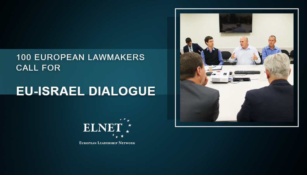 100 European lawmakers call for renewal of a high-level dialogue with Israel