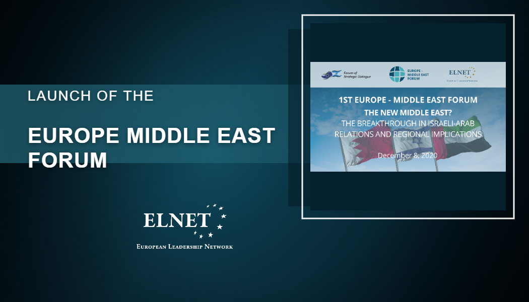 EMEF: Launch of the Europe Middle East Forum